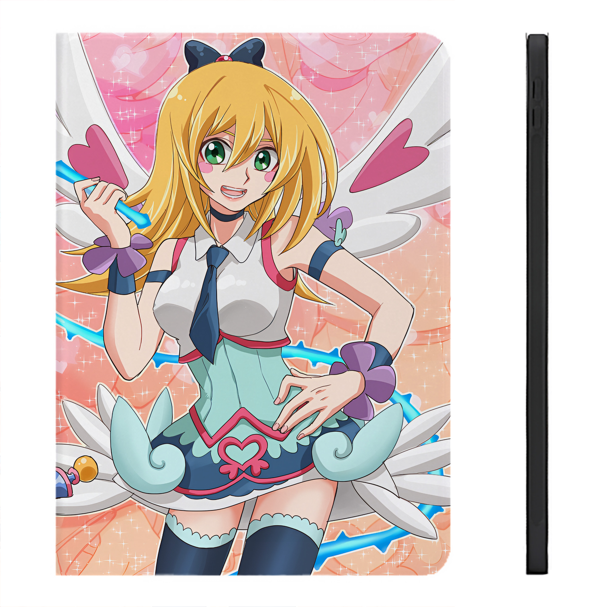 （画像用） 遊☆戯☆王 Yu-Gi-Oh! IPadケース ペンホルダー付き ブックスタイルデザイン